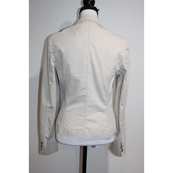 Dolce & Gabbana Womens Cotton Two Button Long Sleeve Blazer Jacket Tan Size 42 - Picture 4 of 12